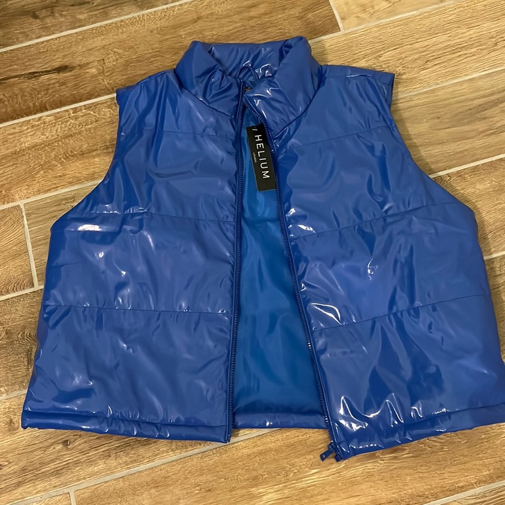 Cobalt blue plus size vest! Such a cool shiny color!